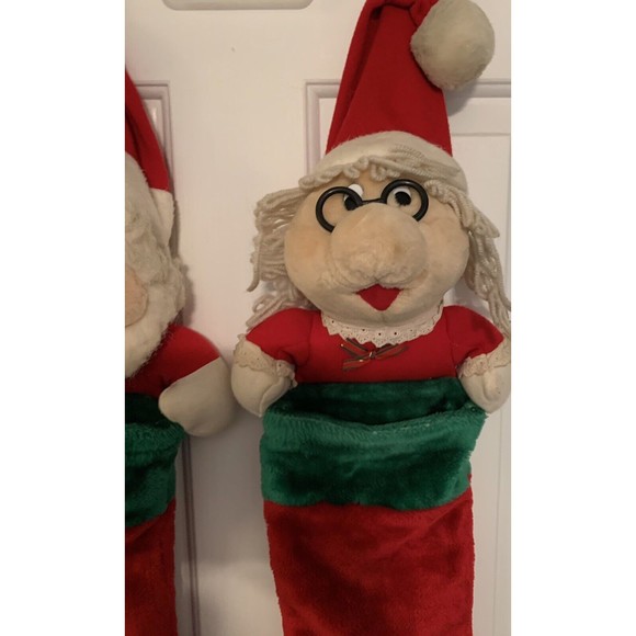 Vintage Christmas Stockings Santa Claus and Mrs. Claus Chosun International READ - Picture 3 of 16